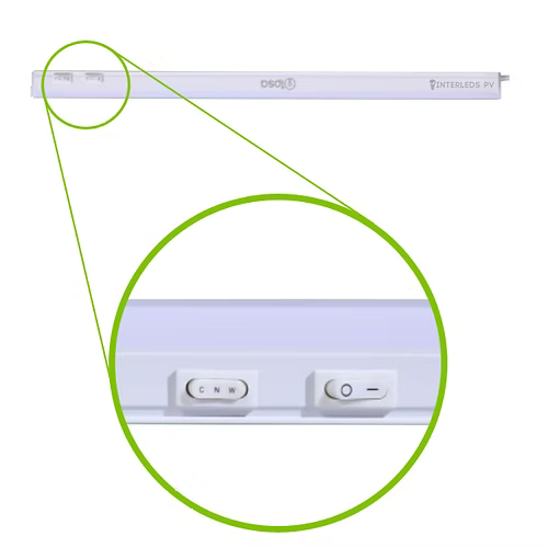 Lámpara Lineal LED 5W  Multitemperatura (3000K/4000K/6500K), Ultra Delgado, Conexión en Serie – 29.9 cm- IPSA